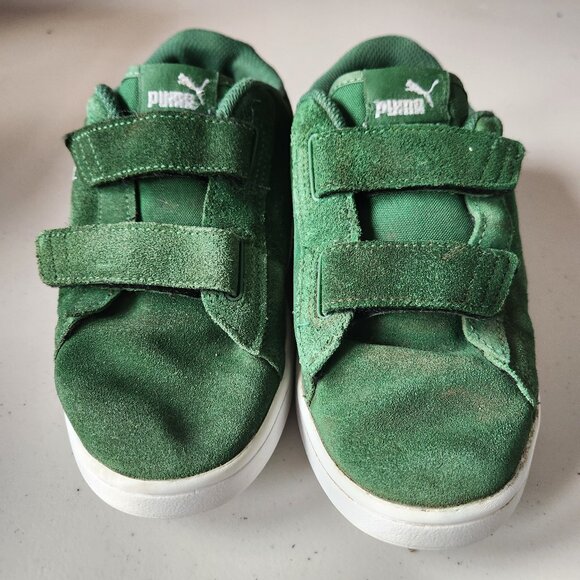 Puma Youth Sneakers Size 2.5C – White & Green – Good Condition - Picture 1 of 7